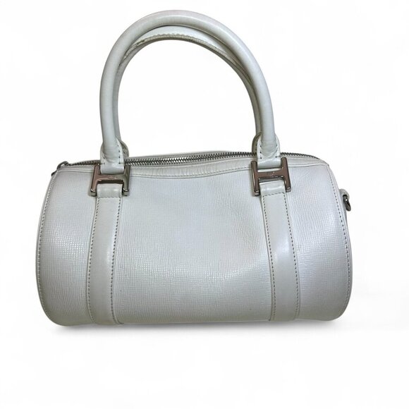 MCM White Leather Papillon Barrel Bag - Picture 15 of 15